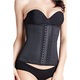 Corset Premium Jetitude™ pentru modelare a taliei din latex cu grad de compresie mare, talie de viespe cu 9 tije model waist trainer clepsidra, Negru, Marime 5XL
