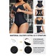 Corset Premium Jetitude™ pentru modelare a taliei din latex cu grad de compresie mare, talie de viespe cu 9 tije model waist trainer clepsidra, Negru, Marime 5XL