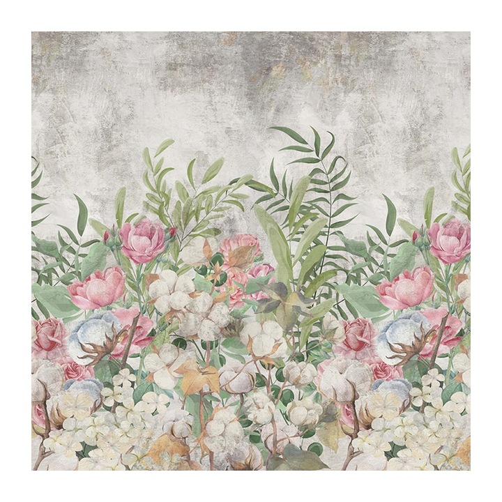 Set 4 Role Tapet Grunge Blossoms, Multicolor, 3 x 0.52 m
