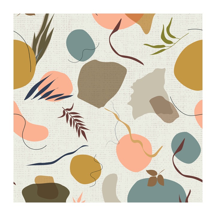 Set 4 Role Tapet Organic, Multicolor, 3 x 0.52 m