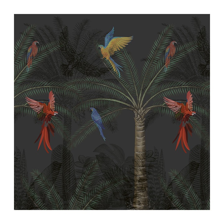 Set 4 Role Tapet Night Jungle, Multicolor, 3 x 0.52 m