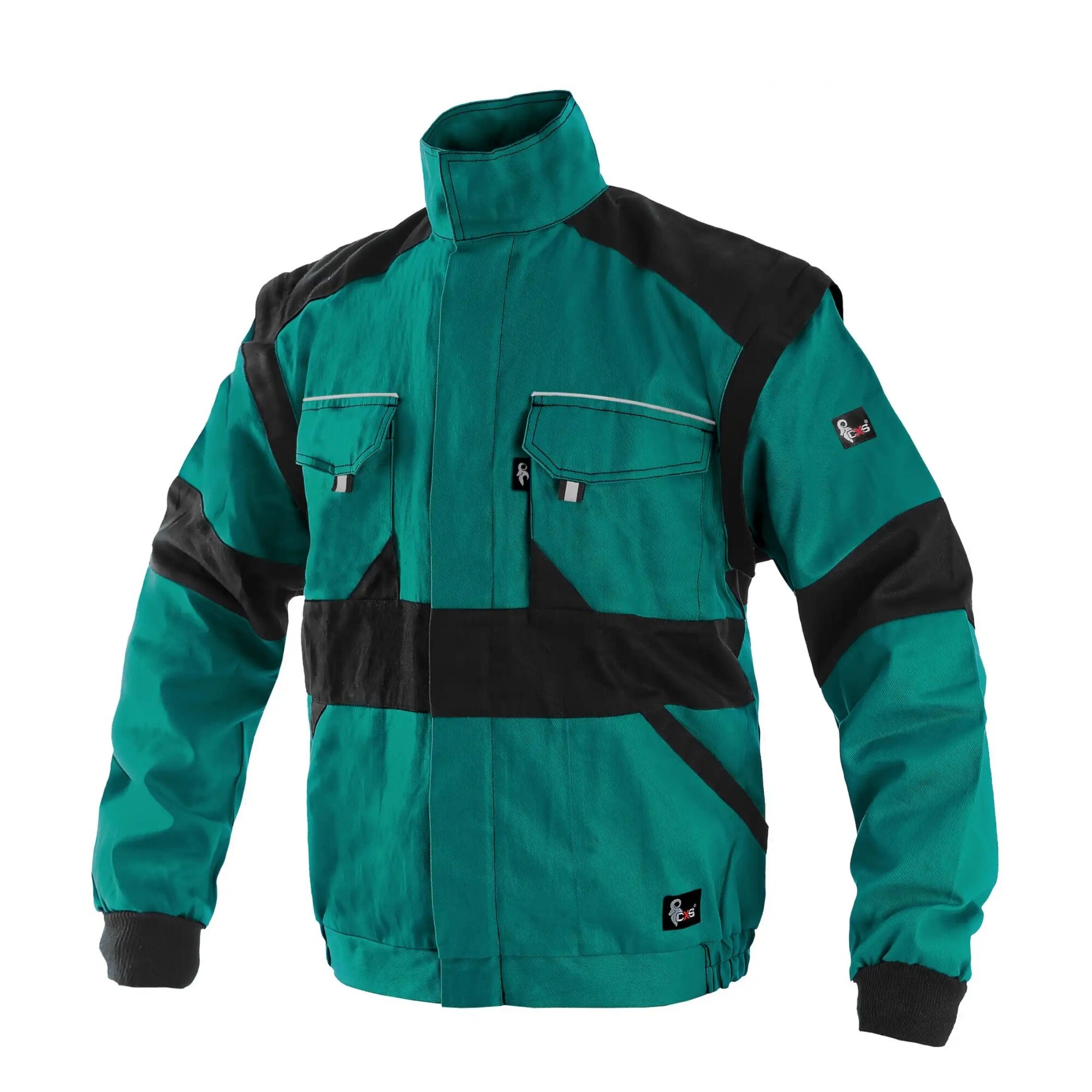 Jacheta de lucru Luxy Eda, Interbabis, cu maneci detasabile, verde/negru, 46 EU