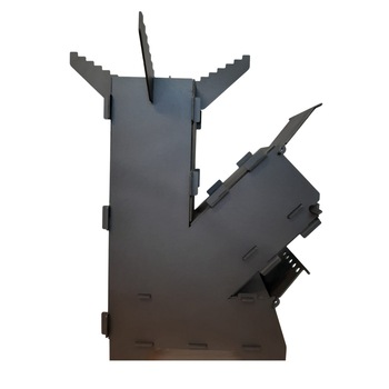 Soba racheta pentru curte sau drumetii, demontabila, vopsita cu vopsea termorezistenta, gri, otel, 25 kW, 570x300x130 cm Soba racheta pentru curte sau drumetii, demontabila, vopsita cu vopsea termorezistenta, gri, otel, 25 kW, 570x300x130 cm