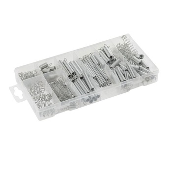 Set 200 arcuri, Hogert, din otel, arcuri de compresie si arcuri de tensiune de dimensiuni diferite Set 200 arcuri, Hogert, din otel, arcuri de compresie si arcuri de tensiune de dimensiuni diferite