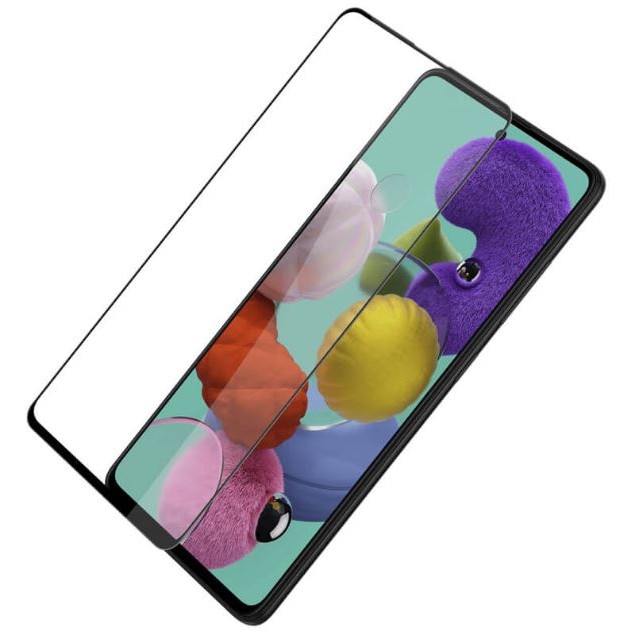 Folie de protectie din sticla, full screen, full cover, compatibila Samsung Galaxy A71, Neagra