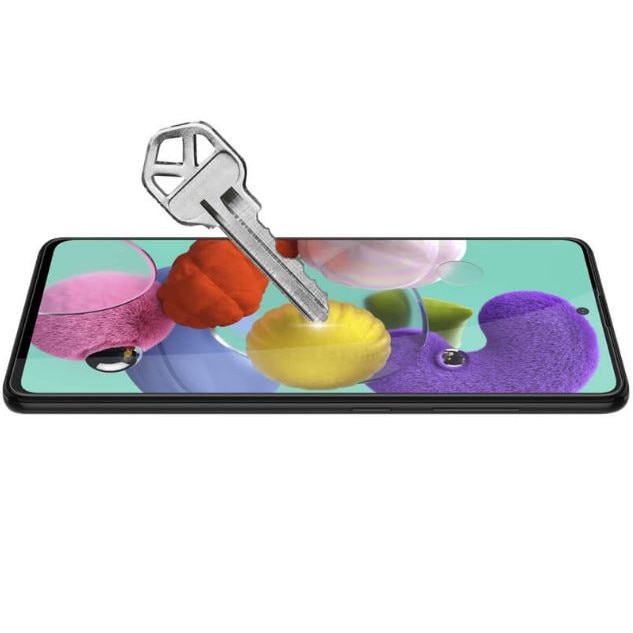 Folie de protectie din sticla, full screen, full cover, compatibila Samsung Galaxy A71, Neagra