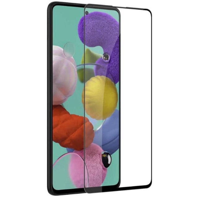 Folie de protectie din sticla, full screen, full cover, compatibila Samsung Galaxy A71, Neagra