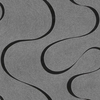 Tapet lux, by Luigi Colani geometric, gri, negru, dormitor, living, birou, 175 Jubilaums, 53340 dimensiune 0.70m x 10m Tapet lux, by Luigi Colani geometric, gri, negru, dormitor, living, birou, 175 Jubilaums, 53340 dimensiune 0.70m x 10m