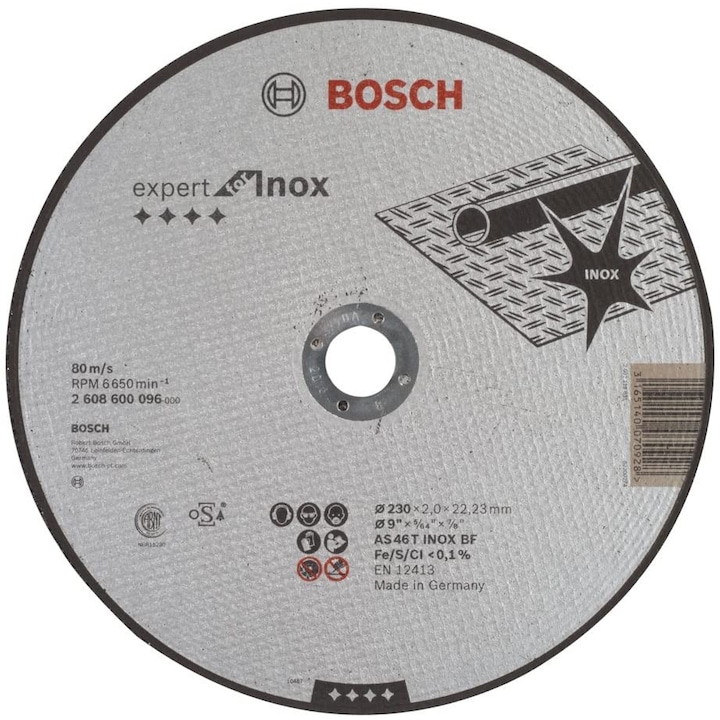 Bosch Fém vágótárcsa, 115 mm, 10 db