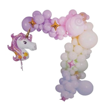 Kit aranjament din baloane tip arcada cu Unicorn, pastel Kit aranjament din baloane tip arcada cu Unicorn, pastel