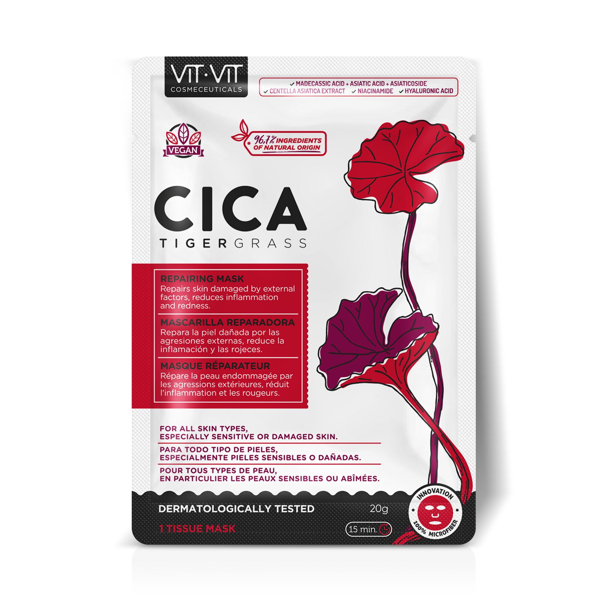 Masca Reparatoare cu Cica Tigergrass, 20 gr, Diet Esthetic