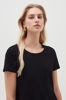 OVS, Rochie cu terminatie evazata, Negru OVS, Rochie cu terminatie evazata, Negru