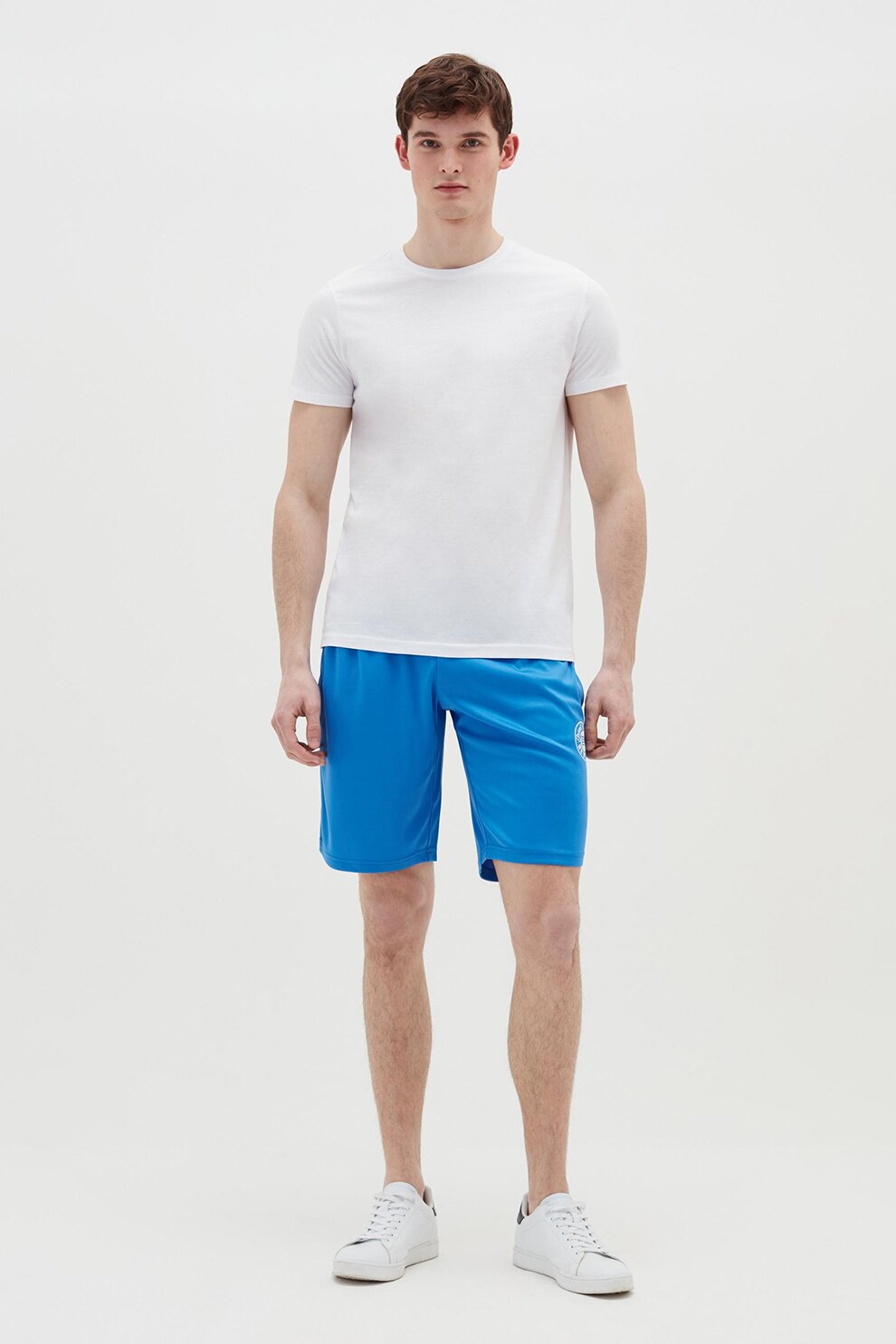 OVS, Pantaloni scurti cu talie elastica, Albastru aqua