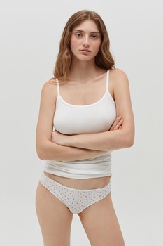 OVS, Chiloti hipster cu imprimeu grafic, Alb OVS, Chiloti hipster cu imprimeu grafic, Alb