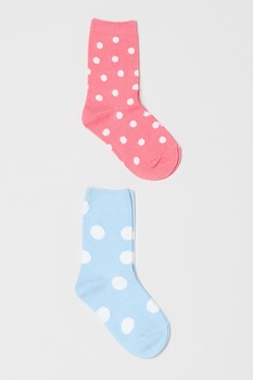 OVS, Set de sosete scurte - 2 perechi, Roz, albastru pastel, alb OVS, Set de sosete scurte - 2 perechi, Roz, albastru pastel, alb