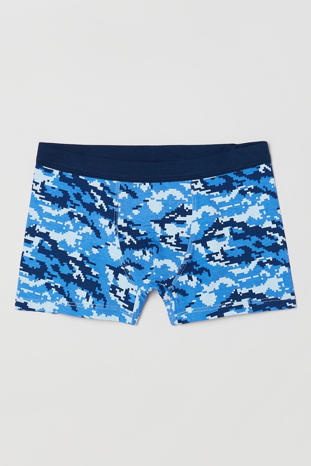 OVS, Set de boxeri cu model - 3 perechi, Albastru inchis/Albastru pastel, 146 CM Standard