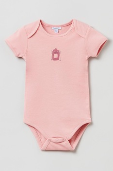 OVS, Set de body-uri din bumbac cu maneci scurte - 5 piese, Roz OVS, Set de body-uri din bumbac cu maneci scurte - 5 piese, Roz