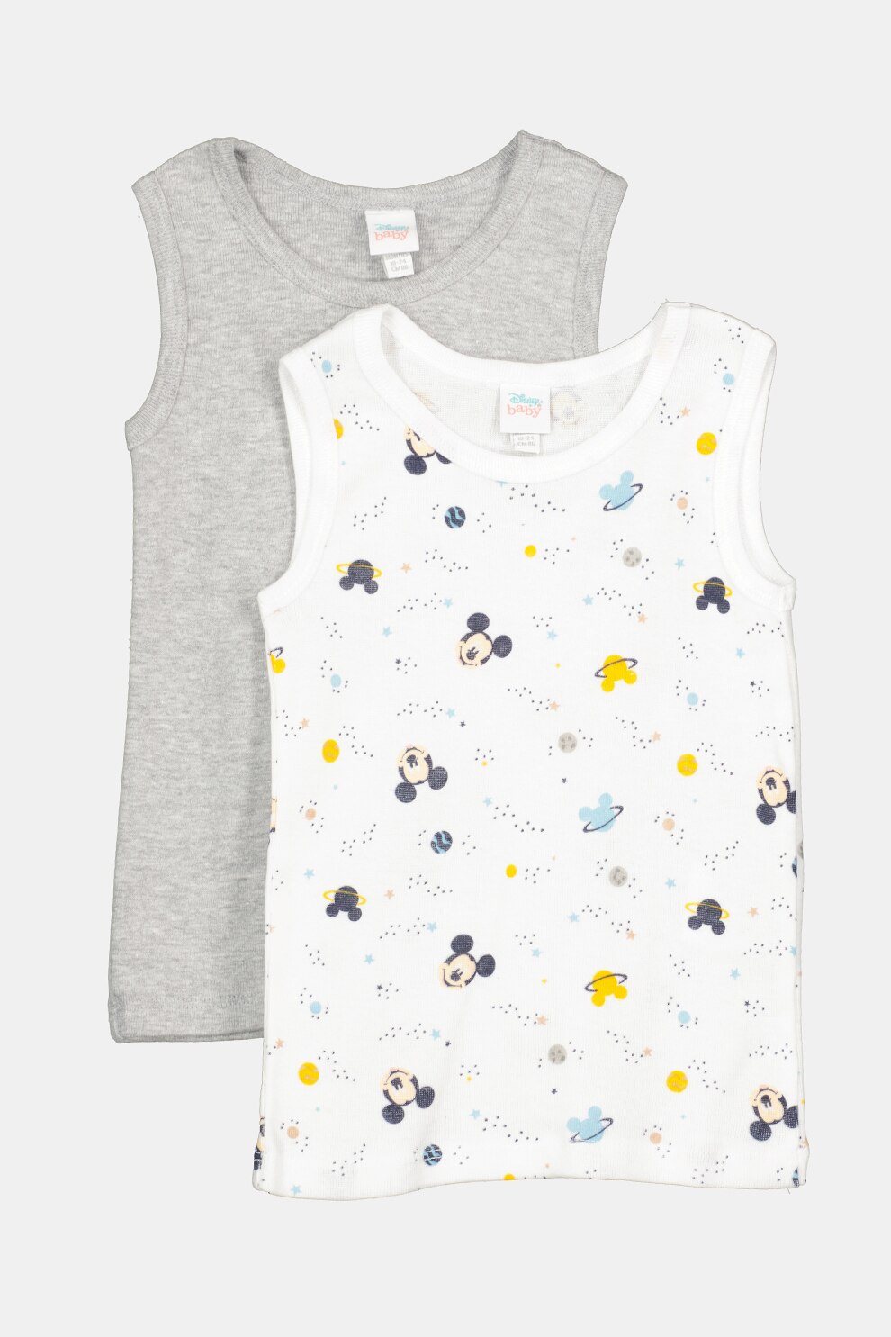 OVS, Set de topuri, 2 piese, Alb/Gri melange