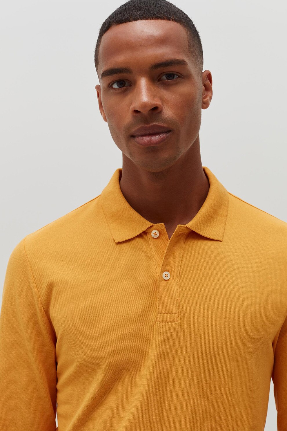 OVS, Bluza polo din pique, Portocaliu, S