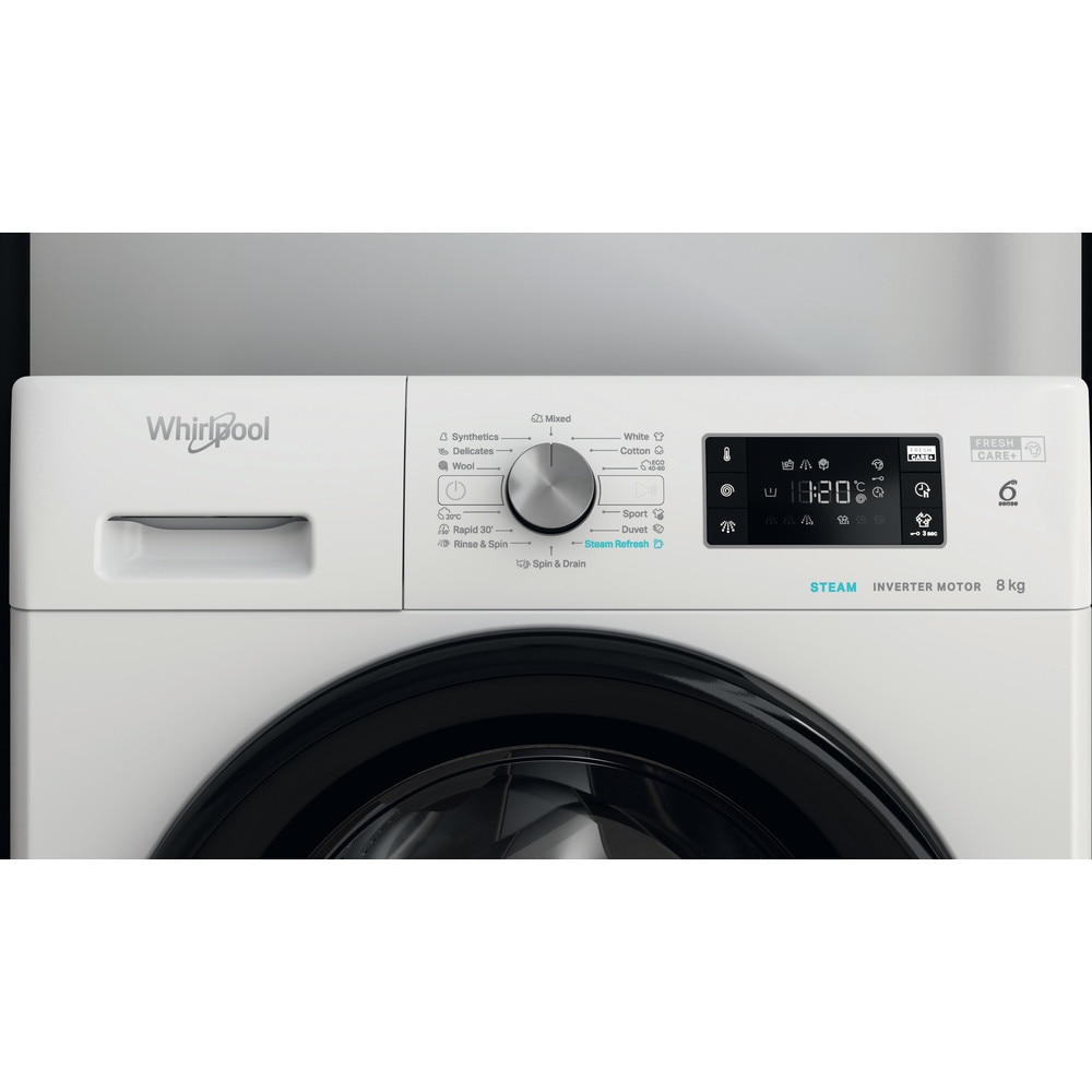 Masina de spalat, Whirlpool FFB 8469 BV EE, 8 kg, 1400 rpm, tehnologie 6th sense, 59,5 cm, clasa energetica A, alb
