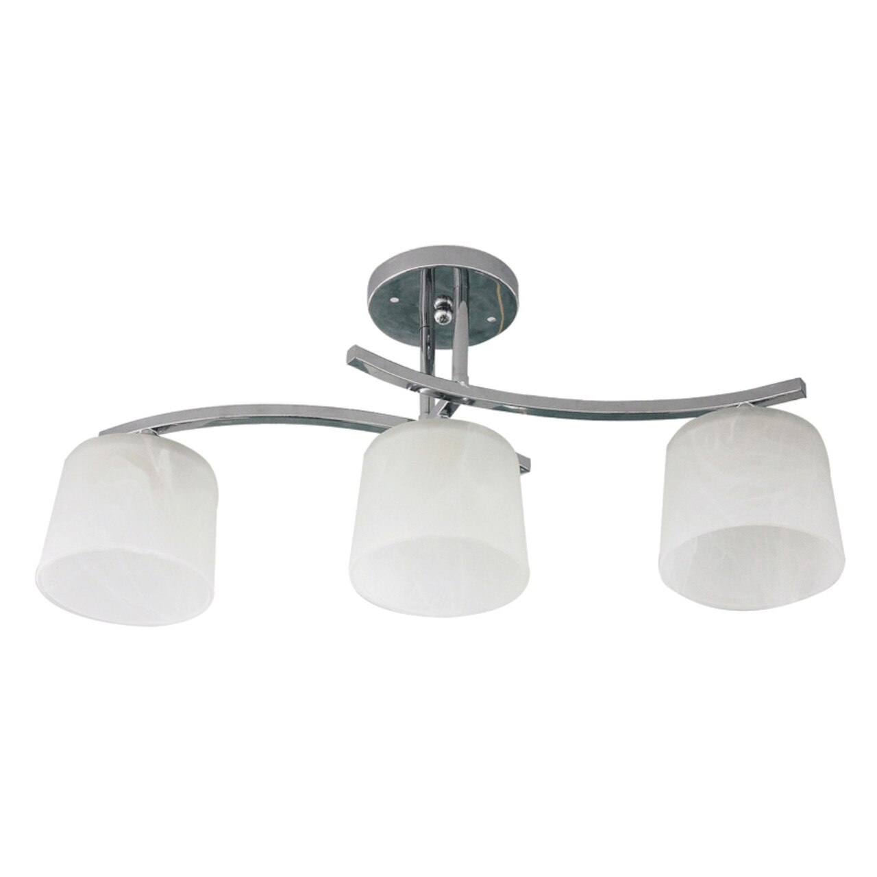 Lustra Interior Erste Nora 3x60W Max E27 EL0037988 Culoare Crom si Alb