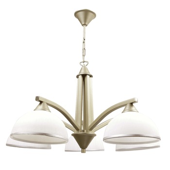 Lustra Interior Erste Ruxandra 5x60W Max E27 EL0026611 Culoare Alama Satinata si Alb Lustra Interior Erste Ruxandra 5x60W Max E27 EL0026611 Culoare Alama Satinata si Alb