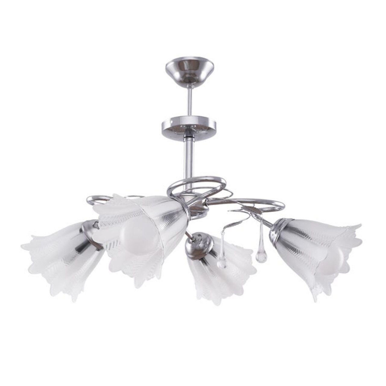 Lustra Interior Erste Serra 4x60W Max E27 EL0058524 Culoare Crom si Alb