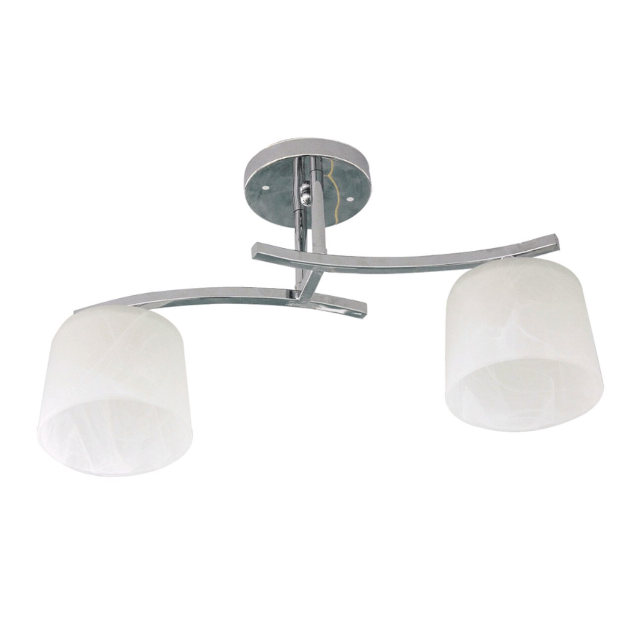 Lustra Interior Erste Nora 2x60W Max E27 EL0037987 Culoare Crom si Alb