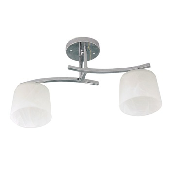 Lustra Interior Erste Nora 2x60W Max E27 EL0037987 Culoare Crom si Alb Lustra Interior Erste Nora 2x60W Max E27 EL0037987 Culoare Crom si Alb