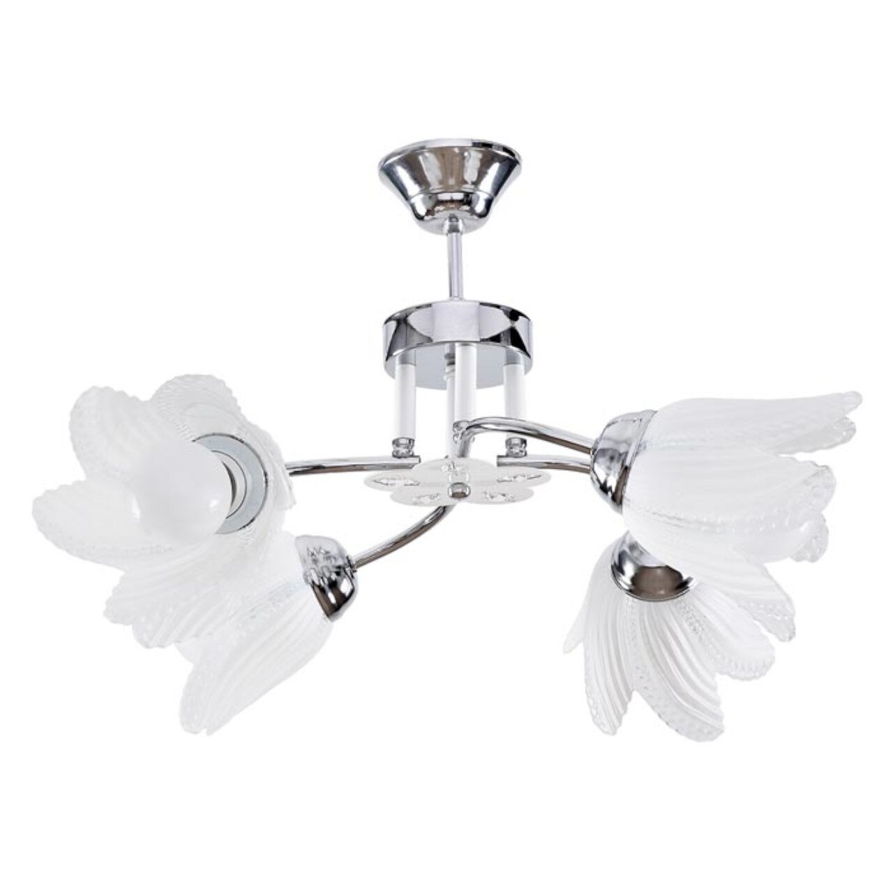 Lustra Interior Erste Serenity 4x60W Max E27 EL0058508 Culoare Crom si Alb