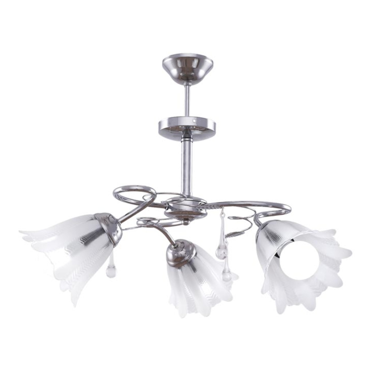 Lustra Interior Erste Serra 3x60W Max E27 EL0058523 Culoare Crom si Alb