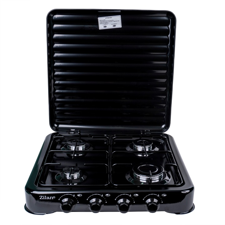 Zilan Tűzhely, 4 égős, Palackellátás, ZLN 7079, Fekete