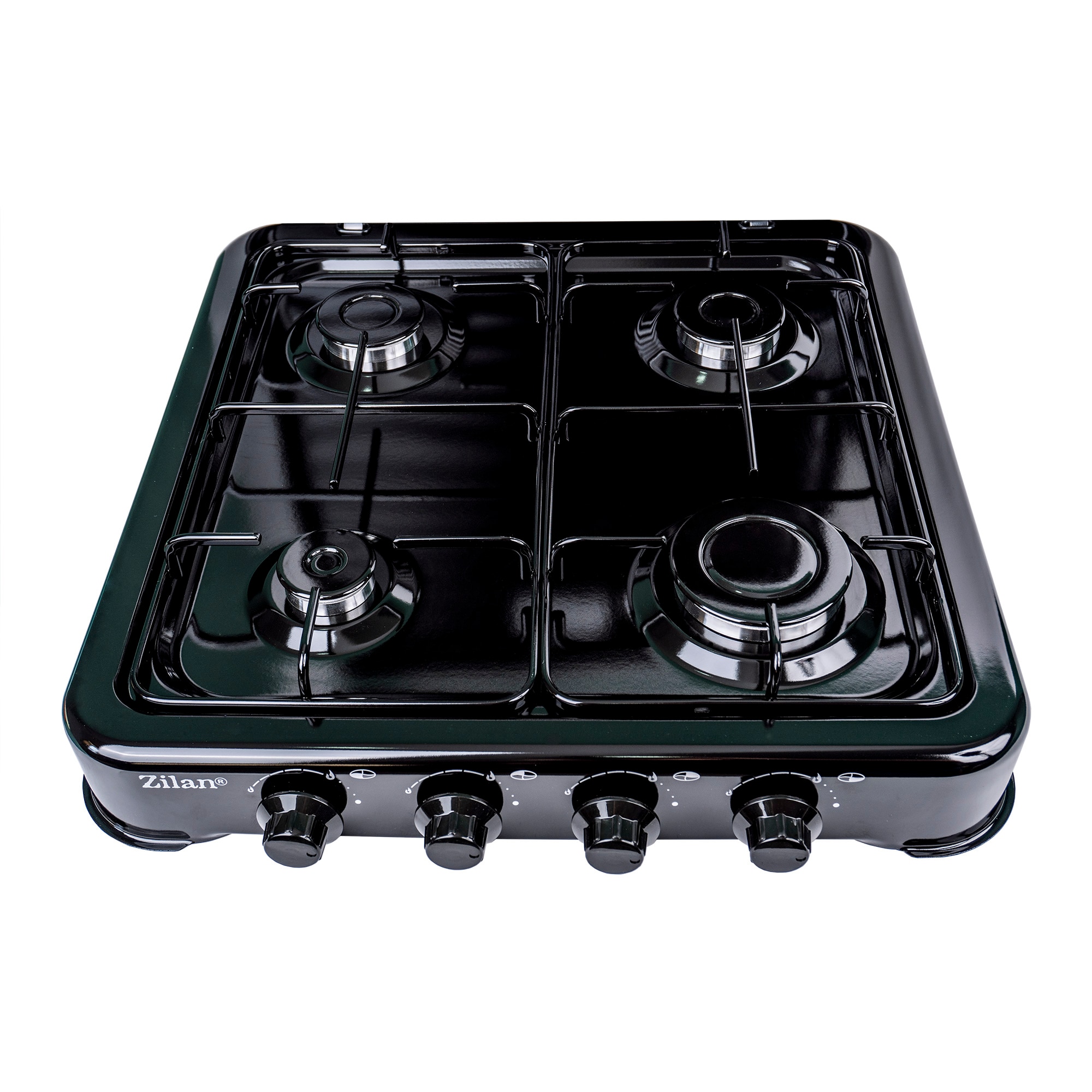 Aragaz Zilan ZLN7079, 4 arzatoare, alimentare GPL butelie, negru