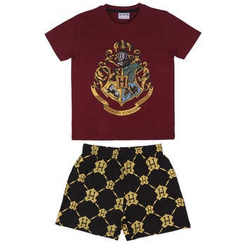 Pijama Harry Potter cu tricou si pantaloni scurti Pijama Harry Potter cu tricou si pantaloni scurti