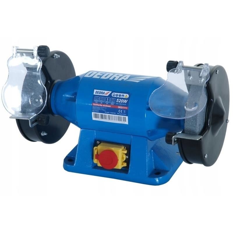 Polizor de banc, 520 W, slefuit uscat, 175 mm, Dedra