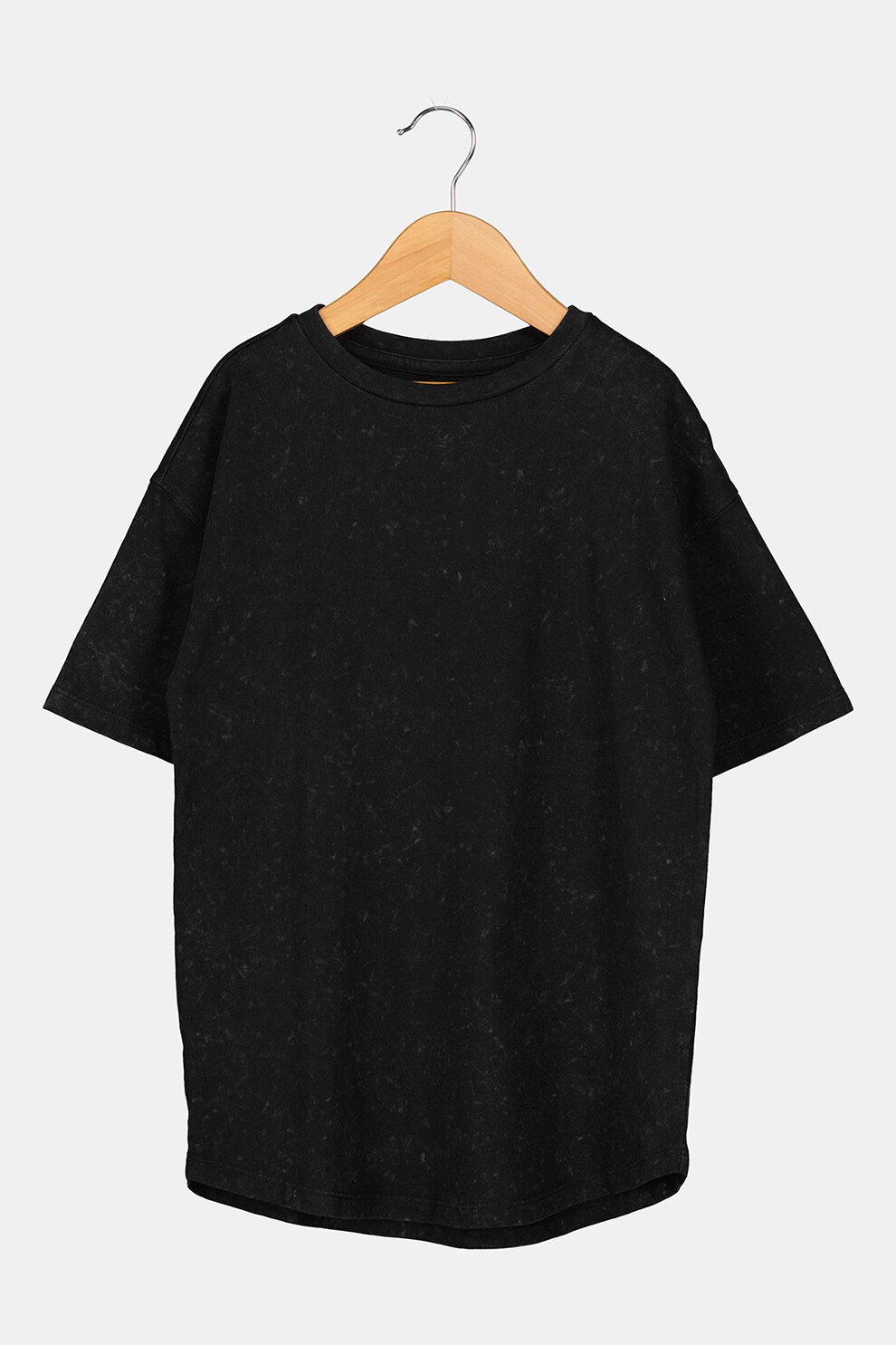 GAP, Tricou supradimensionat din bumbac organic, Negru melange