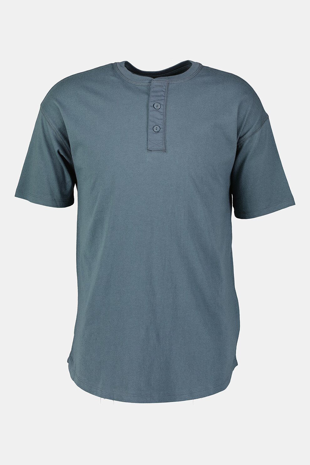 GAP, Tricou henley din bumbac organic, Gri inchis