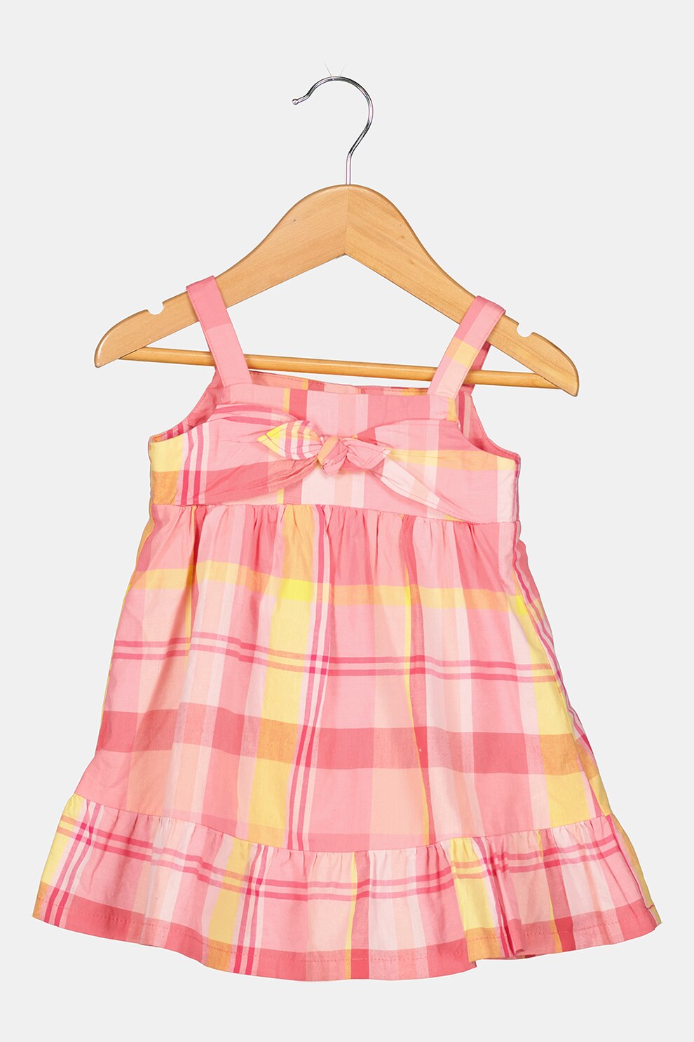 GAP, Rochie evazata fara maneci, Roz/Galben