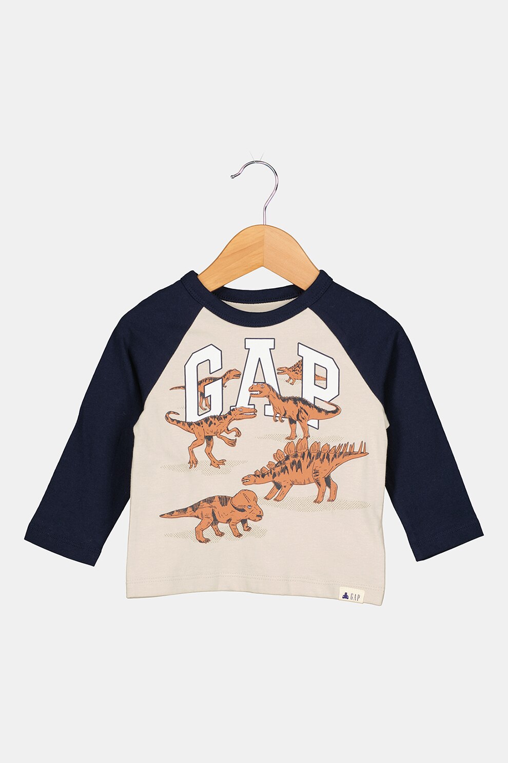 GAP, Bluza din bumbac organic cu imprimeu, Bej/Bleumarin