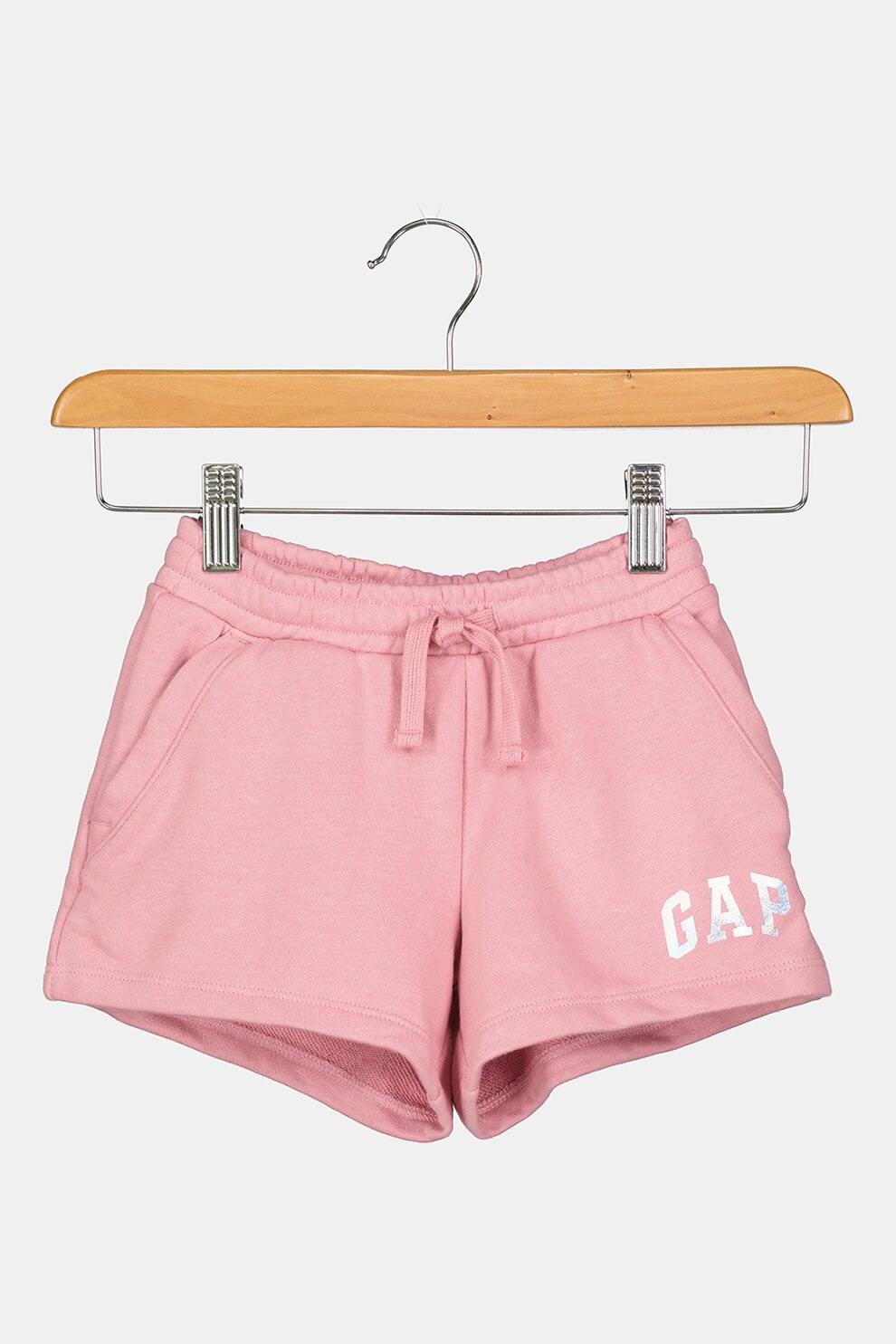 GAP, Pantaloni scurti cu snur de ajustare si talie elastica, Roz