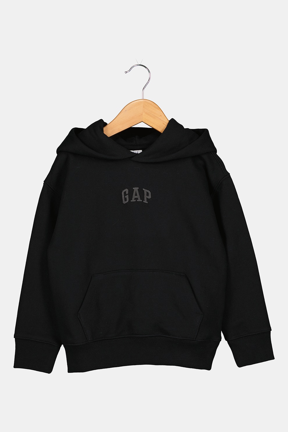 GAP, Hanorac din amestec de bumbac organic cu detaliu logo, Negru