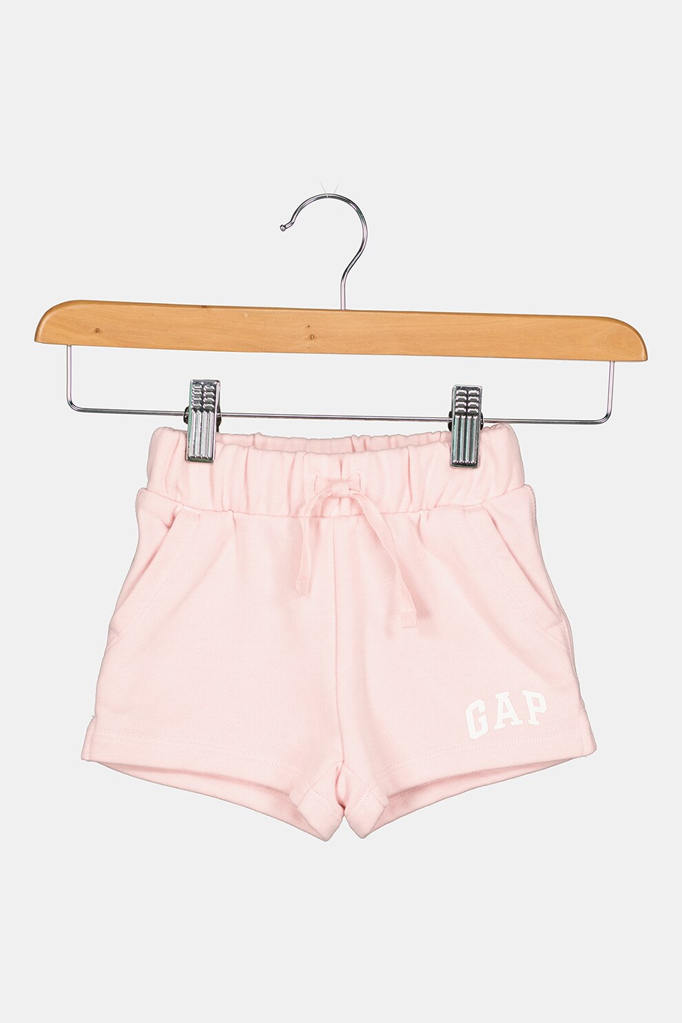 GAP, Pantaloni scurti cu imprimeu logo si snur de ajustare, Roz pastel