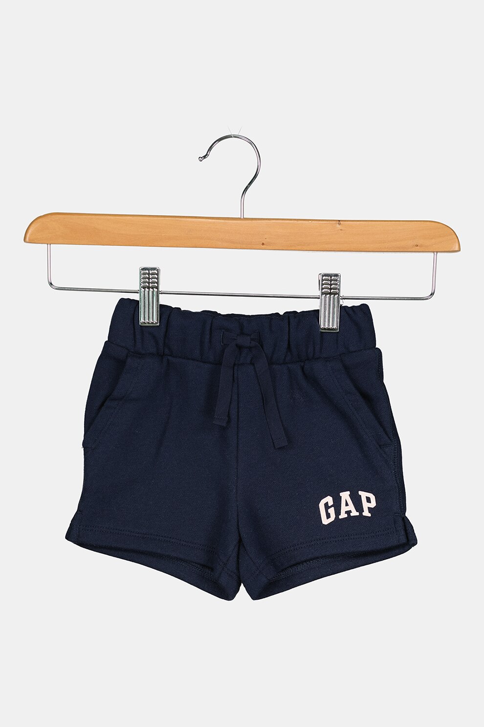 GAP, Pantaloni scurti cu imprimeu logo si snur de ajustare, Bleumarin