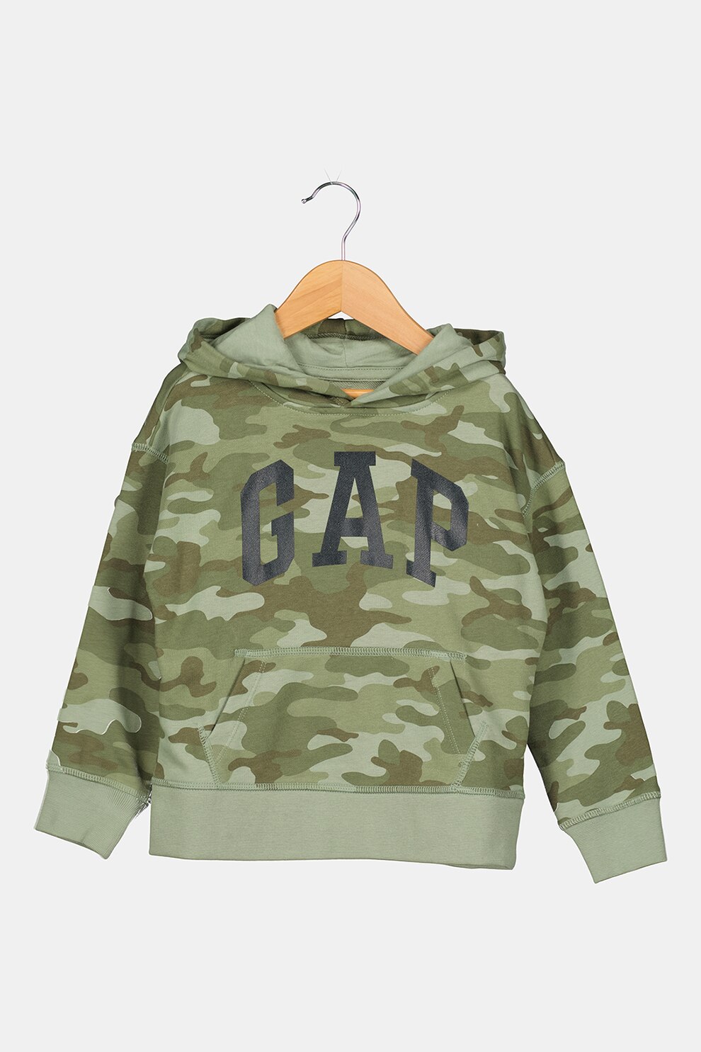 GAP, Hanorac cu imprimeu si buzunar kangaroo, Verde sparanghel