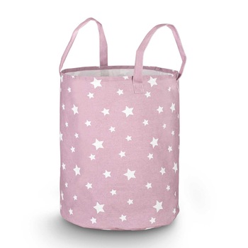 Cos pentru Depozitare Jucarii, Little Stars, cu Manere, din Material de Calitate si Durabil, Capacitate Mare de Depozitare, 60x35 cm, Bumbac, Roz Cos pentru Depozitare Jucarii, Little Stars, cu Manere, din Material de Calitate si Durabil, Capacitate Mare de Depozitare, 60x35 cm, Bumbac, Roz