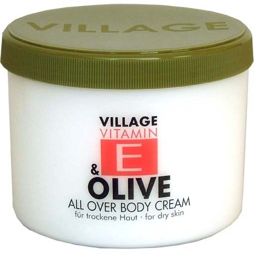 Crema de corp Village cu vitamina E si olive, 500 ml