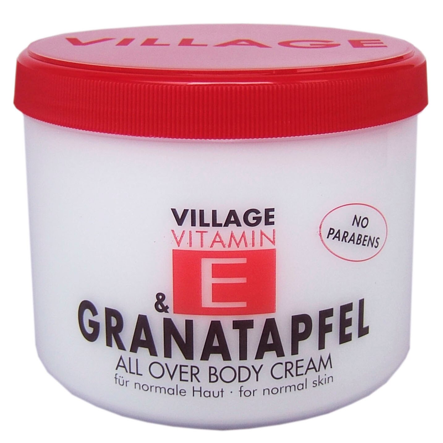 Crema de corp Village cu vitamina E si rodie, 500 ml