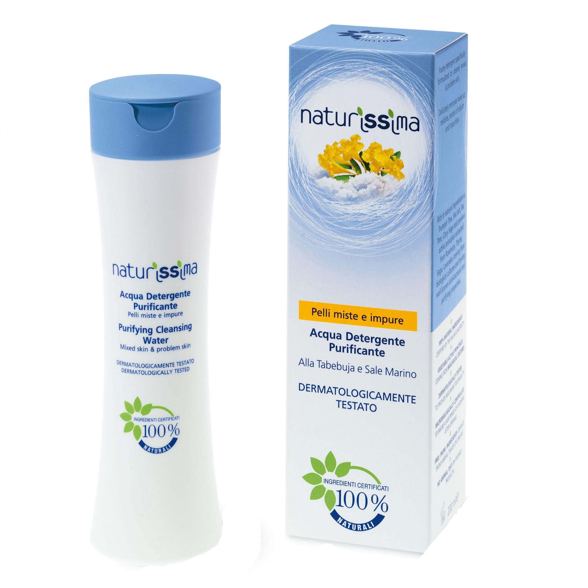 Spuma Naturissima pentru ten mixt cu tabebuia si sare marina, 200 ml