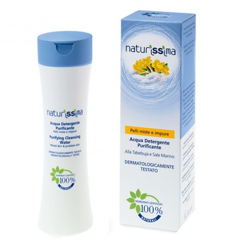 Spuma Naturissima pentru ten mixt cu tabebuia si sare marina, 200 ml Spuma Naturissima pentru ten mixt cu tabebuia si sare marina, 200 ml