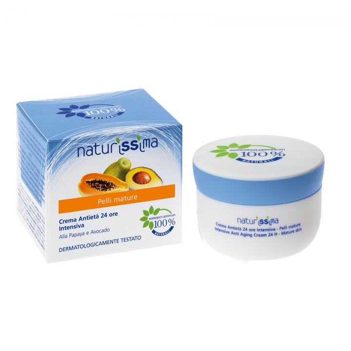 Crema anti-rid Naturissima pentru ten normal si deshidratat cu papaya si avocado, 50 ml